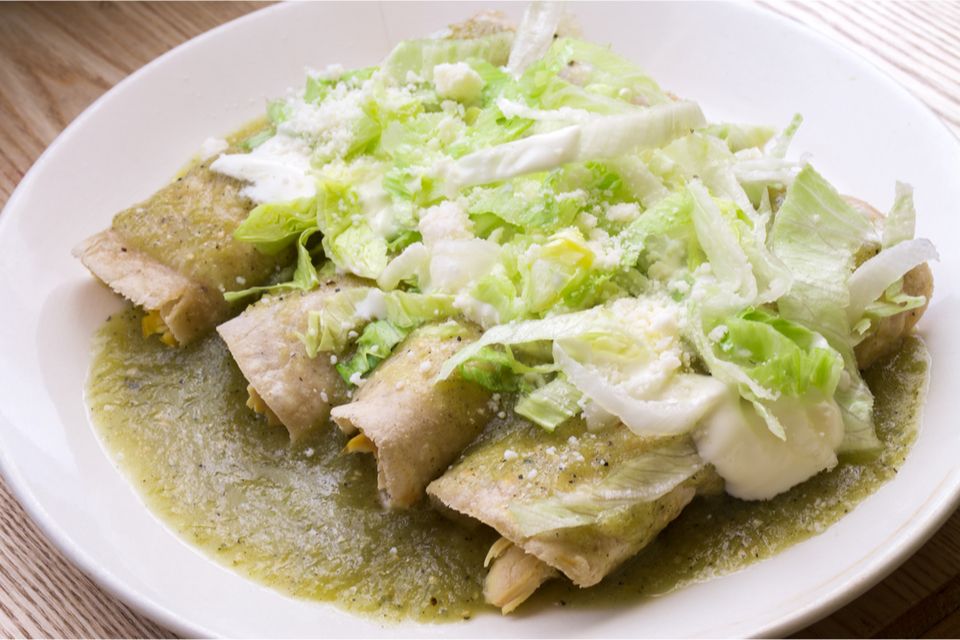 Chicken Verde Enchiladas