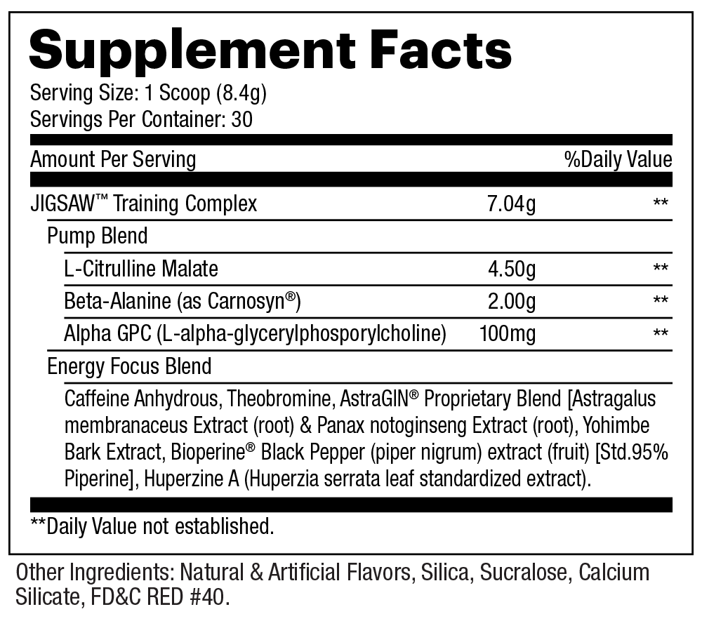 Jigsaw™ Extreme PreWorkout Formula