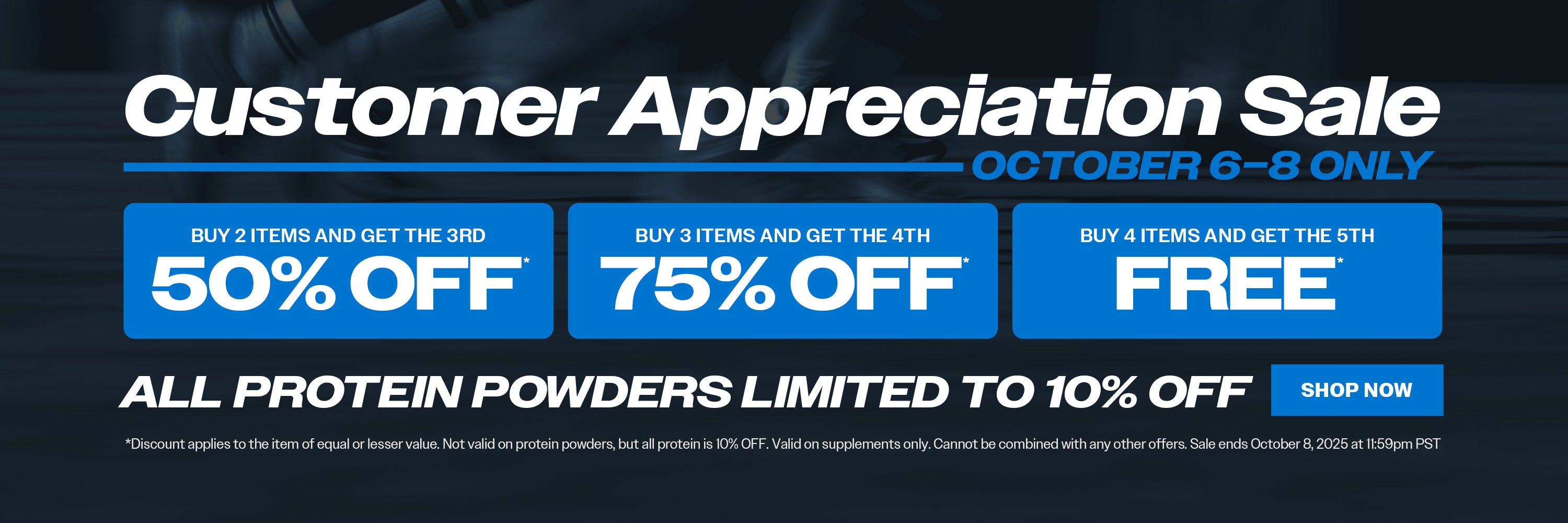 Nutrishop Customer Appreciation Sale
